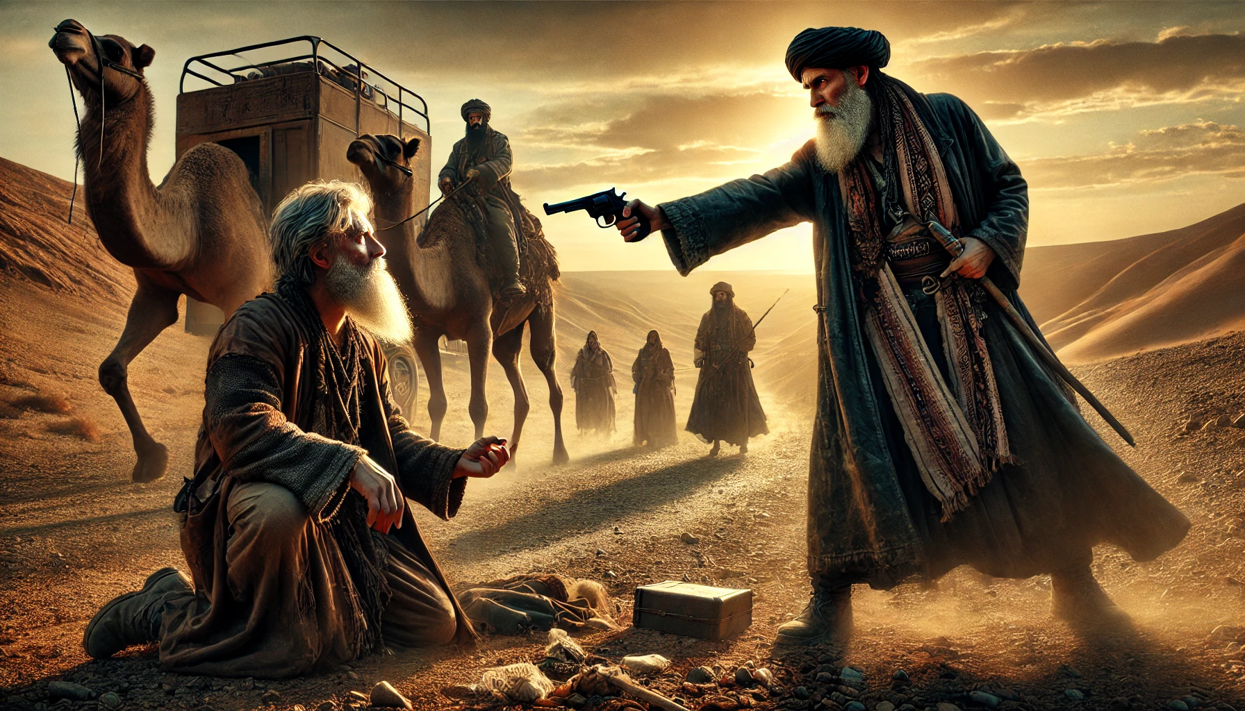 دست بوسی مسافران و رئیس راهزنان